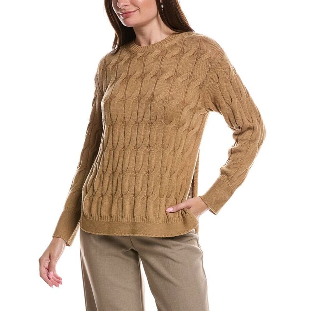 Max Mara Womens  Quid Wool Sweater, Tan